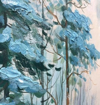 Texture de détail de la forêt bleue 2 Peinture à l'huile